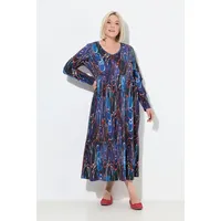 Ulla Popken Maxikleid A-Linie Blau 50/52