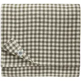 Linen & Cotton Tischdecke Tischtuch Tischwäsche Kariert im Landhausstil Estella -100% Leinen, Weiß Weiss Grau (80 x 80 cm) Quadratische Festliche Frühling/Home Küche Restaurant Cafe Hotel Gastronomie