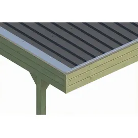SKANHOLZ Doppelcarport Friesland 5,46 x 7,08 m grün imprägniert inkl. Abstellraum