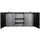 Ondis24 Hängeschrank Metall 120 cm x 60 cm x 20 cm grau/schwarz 2-türig abschließbar