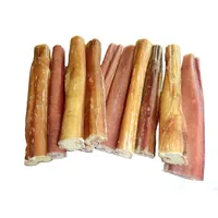 Kaureks Natur Ochsenziemer 10 Stück ca. 15 cm, Rinderziemer, wie Ochsenschwanz, Kopfhaut für Hunde