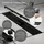 luxebath Duschrinne 90 cm 2in1, befliesbar, extra flach, Edelstahl, Schwarz,