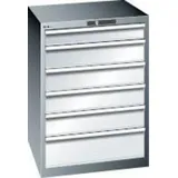 Schubladenschrank 36x36E B717xT725xH1000mm NCS 6502-S/RAL7035 6 Schubladen 75kg - Artikel: 7830932777