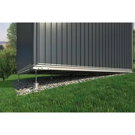 Biohort SmartBase PLUS Fundament für Gartenhaus Europa 4 222 x 222 x 65 cm Silber