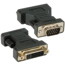 TECHLY DVI-Adapter VGA Stecker auf DVI Buchse Schwarz