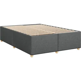 vidaXL Boxspringbett mit Matratze Dunkelgrau 160x200 cm Stoff