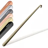 JK Trade® 52cm STABILER Edelstahl Schuhlöffel Lang | 2mm polierter Metall Schuhanzieher Lang zum Stehen | Schnell & Einfach | optimierte Länge & Breite | Shoe Horn | Business | Aufhängbar