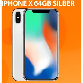 Apple iPhone X 64 GB Silber