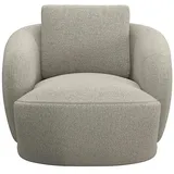 flexlux Sessel FLEXLUX "Torino, rund, drehbar, Einzelsofa, Polstersessel", beige (natural), B:90cm H:85cm T:92cm, 100% Polyester, Sessel, Sessel, Modernes, organisches Sessel-Design, Kaltschaum, Wellenunterfederung