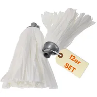 GarPet 12x Wischmopp Ersatz Kopf Set Ersatzmop Wischmop Aufsatz