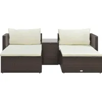 vidaXL Garten-Lounge-Set 5-tlg. braun 47812