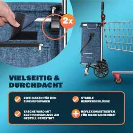 monzana 3in1 Einkaufstrolley blau 56L