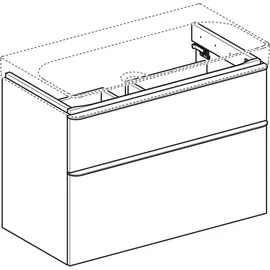 Geberit Smyle Square 88,4x61,7x47cm, lava matt, 2 Schubladen