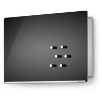 BLOMUS Schlüsselkasten -VELIO- mit Glasmagnettafel + 6 Magneten, schwarz,