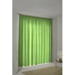 Vorhang WIRTH "Trondheim 234 g/m2" Gr. 12, grün (apfelgrün), B:172cm H:255cm, Chenille, Polyacryl, Gardinen