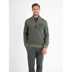 Stricktroyer mit unterschiedlichen Strickstrukturen - Chilled Olive - S