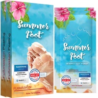 Summer Foot 2 Paar Premium Hornhaut-Socken - Hornhaut Fußmaske - Maske für weiche Füße - effektive Fußpflege - dermatologisch getestet