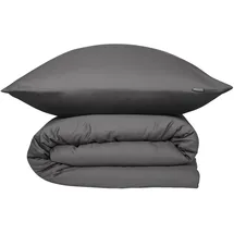 SCHIESSER Ella Uni Dunkelgrau 135 x 200 cm + 80 x 80 cm