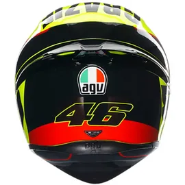 AGV K1 S Grazie Vale Integralhelm - Schwarz/Neon-Gelb/Rot / XL
