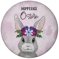 Speecheese Hoppelige Ostern Magnet rund mit süßem Osterhasen als