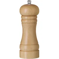 HENDI Salzmühle, Salzstreuer, mit Keramik-Mahlwerk, einstellbar, 57x(H)165mm, Holz hell