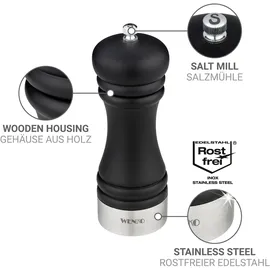 Wenko Sali Salzmühle 17,5 cm Schwarz unbefüllt