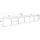 SKRAUT HOME Lowboard 309x50 cm Schwarz Eiche Holzwerkstoff