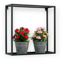 DanDiBo Ambiente Dandibo - Wandregal Metall Wand Schwarz 96348