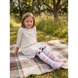 TupTam Strumpfhose Mädchen Bunt Gemustert 6er Pack – Warme Strickstrumpfhosen für Herbst und Winter, Farbe: Farbenmix 3, Größe: 116-122 - 116-122