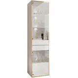 lookway Vitrine Aurora 45 x 40 x 181 cm Weiß