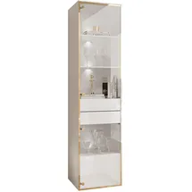 lookway Vitrine Aurora 45 x 40 x 181 cm Weiß