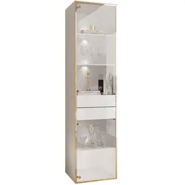 lookway Vitrine Aurora 45 x 40 x 181 cm Weiß