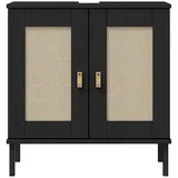 woodroom Waschbeckenunterschrank 62 x 65 x 40 cm Schwarz