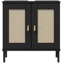woodroom Waschbeckenunterschrank 62 x 65 x 40 cm Schwarz