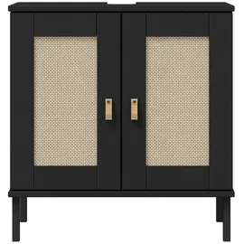 woodroom Waschbeckenunterschrank 62 x 65 x 40 cm Schwarz