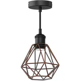 ledscom.de RETRA 1-flg. E27 30 cm Käfig-Schirm schwarz, bronze