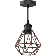 ledscom.de RETRA 1-flg. E27 30 cm Käfig-Schirm schwarz, bronze