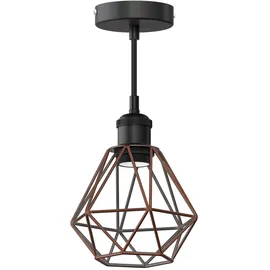 ledscom.de RETRA 1-flg. E27 30 cm Käfig-Schirm schwarz, bronze