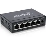 InLine Gigabit Switch 5-Port, 1Gb/s, Desktop, Metallgehäuse, lüfterlos