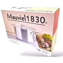 Mauviel 1830 Kochtopf mit Glasdeckel 24cm 5.7L Alle Herdarten Edelstahl