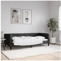 LuxusKollektion Schlafsofa Sofabett 2in1 Doppelschlafstuhl 90 x 190 ohne Matratze Schwarz schwarz