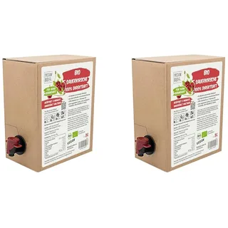 Bio Sauerkirsche Direktsaft 3 Liter Box - Sauerkirschsaft aus 100% europäischen Sauerkirschen - Veganer Sauerkirsch Saft, ohne zugesetzten Zucker, ohne Süßstoffe (lt. Gesetz) (Packung mit 2)
