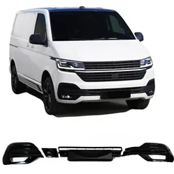 StoÃstangeneinsatz Nebelscheinwerfer Blenden  vorn passend für T6.1 Bus Transporter 2019-, schwarz glänzend passend für VW T6.1, 2019- Bus Transporter