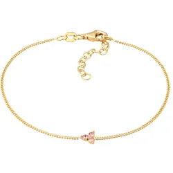 Elli Glas Kristalle Rose Dreieck 925 Sterling Silber goldfarben Damen 