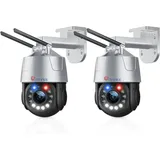 5mp 30x Optischer Zoom Überwachungskamera Aussen Wlan 2,4/5ghz, Ip Kamera Outdoor Mit Auto Cruise/tracking/zoom Personenerkennung, 150m Nachtsicht, Ton-licht-alarm, 2-wege-audio Metal/cloud , - Ctronics
