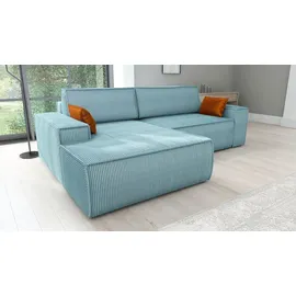 mebloland Ecksofa TOR mit Schlaffunktion. Farbe: Lagoon. - Blau