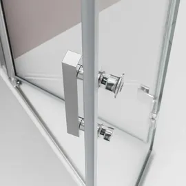 Bernstein Eckdusche mit Falttür rechts 80 x 80 cm 8 mm ESG-Sicherheitsglas