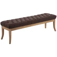 CLP Sitzbank Ramses Stoff antik-hell braun/150 cm, Esszimmer, Bänke,