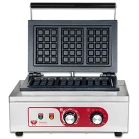 Beeketal 'BBW-3' Gastro Profi Waffeleisen mit antihaftbeschichteten Backplatten (3 geteilt), Waffelautomat für belgische Waffeln mit Edelstahl Gehäuse, 50-250 °C stufenlos