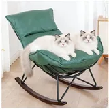 LuxusKollektion Schaukelsessel Schaukelsessel Metallgestell Sitzfläche 150kg Schlafzimmer Grün